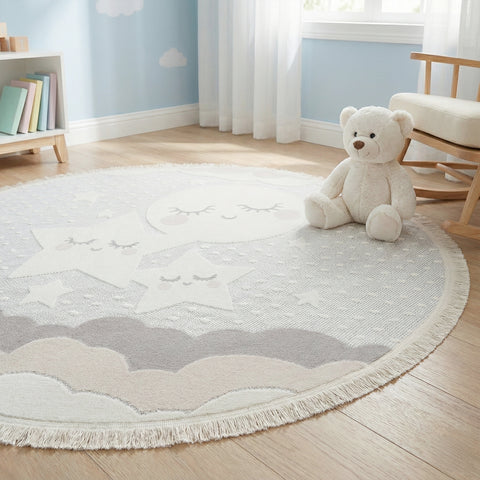 Alfombra para Niños Luna Estrellas