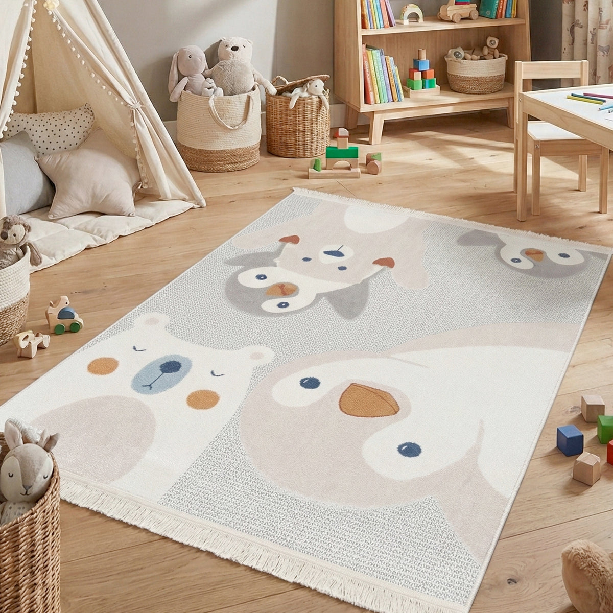 Alfombra para Niños Animales Pingu