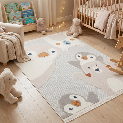 Alfombra para Niños Animales Pingu