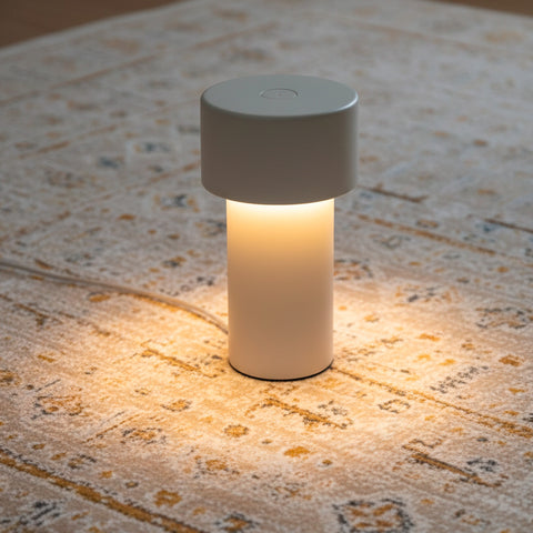 Alfombra Estilo Mediterráneo y Étnico Beige