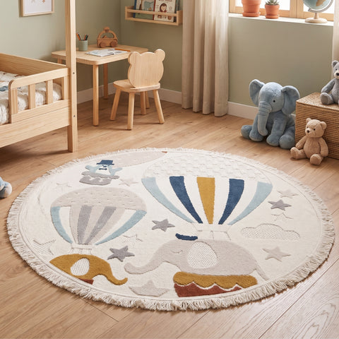 Alfombra para Niños con globos volando