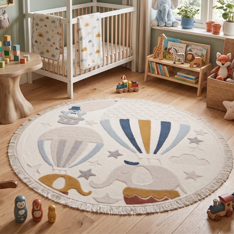 Alfombra para Niños con globos volando