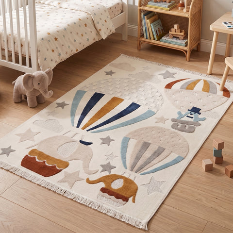 Alfombra para Niños con globos volando