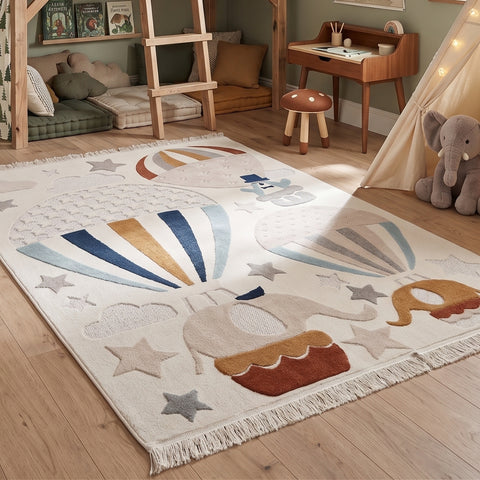 Alfombra para Niños con globos volando