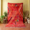 Alfombra Bereber Boujad Grande - Rosa, Naranja y Rojo
