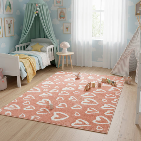 Alfombra Infantil con Corazones Nuvia