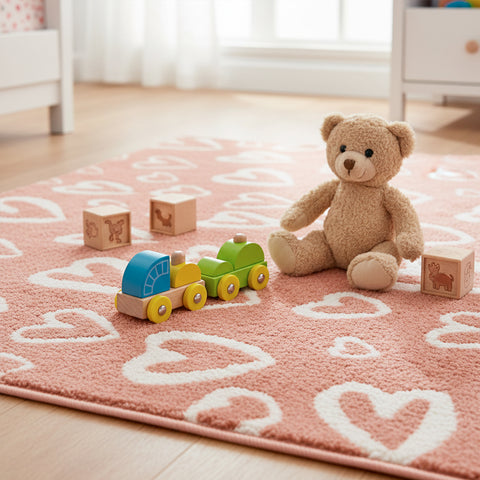Alfombra Infantil con Corazones Nuvia
