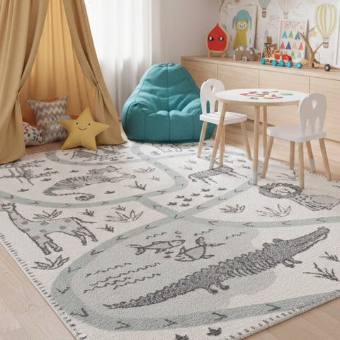 Tapete infantil Nuvia com estampado de animais