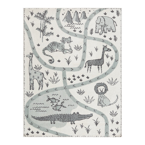 Tapete infantil Nuvia com estampado de animais