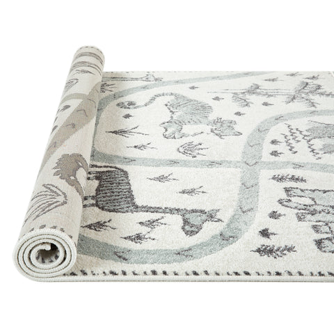 Tapete infantil Nuvia com estampado de animais