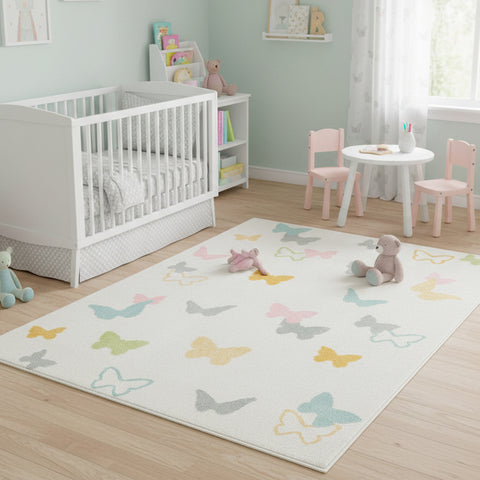 Tapete infantil Nuvia com borboletas