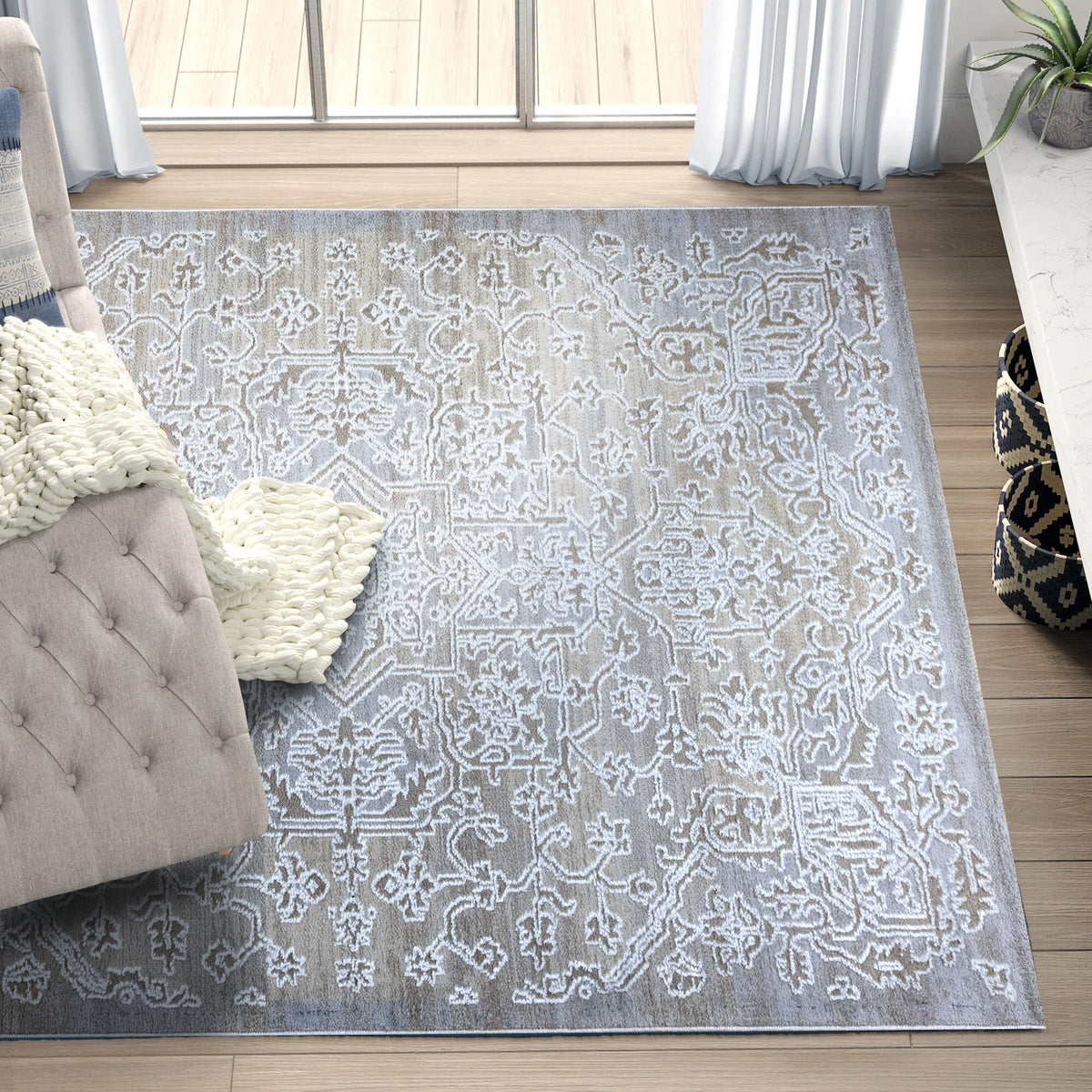 Alfombra efecto Vintage