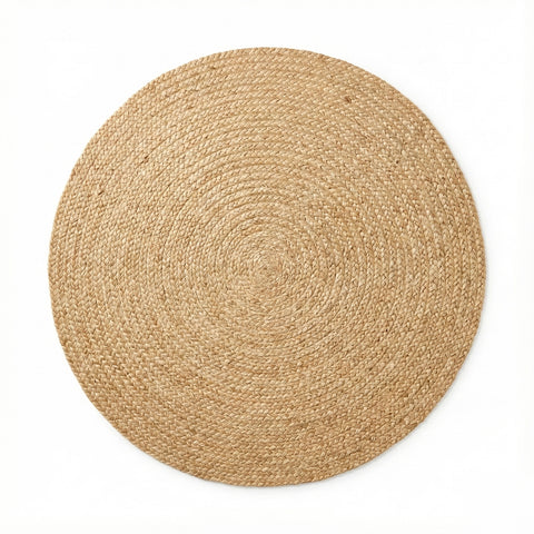 Alfombra Yute Natural Redonda