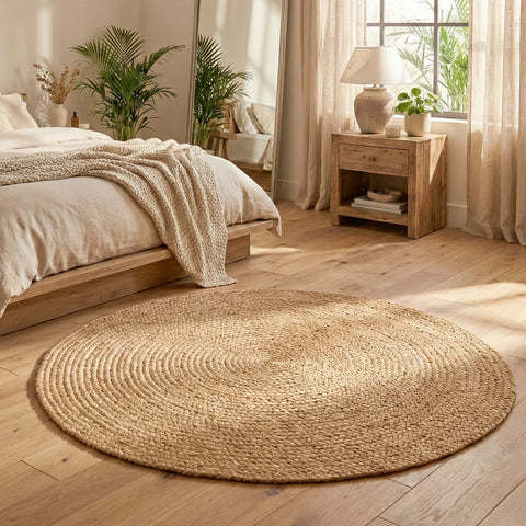 Alfombra Yute Natural Redonda
