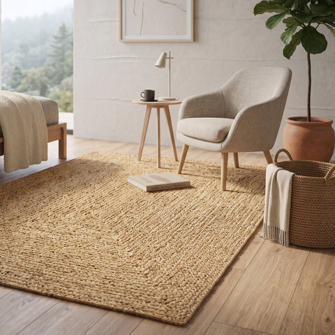 Alfombra Yute Natural Rectangular